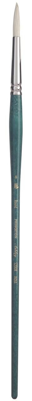 Princeton Series 5200 Ashley Natural Bristle Brush-Long Handle Round Size 6